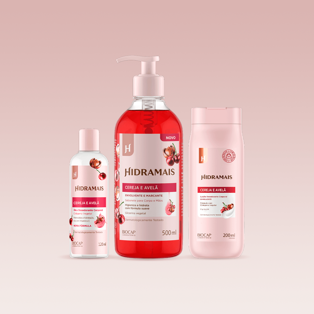 Kit Cereja & Avelã 200ml | Hidratação e Perfume